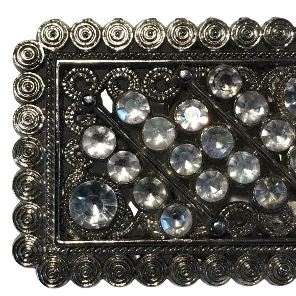 Woman's Rhinestone Studded Belt Buckle - Picture 2 of 4